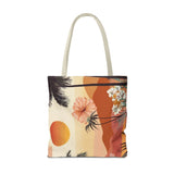 Summer Design 04 on Floral Tote Bag - Stylish Eco-Friendly Shopping Bag for Everyday Use