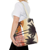 Summer Design 04 on Floral Tote Bag - Stylish Eco-Friendly Shopping Bag for Everyday Use