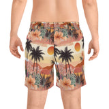 Summer Design 04 on Men's Floral Print Swim Shorts - Perfect for Summer Beach Days