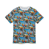 Summer Design 08 on Floral Unisex Cut & Sew Tee - Vibrant Garden Design for Everyday Wear