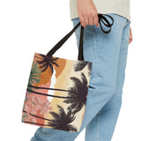 Summer Design 04 on Floral Tote Bag - Stylish Eco-Friendly Shopping Bag for Everyday Use