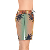 Summer Design 06 on Men's Floral Print Swim Shorts - Perfect for Summer Beach Days