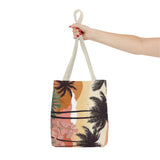 Summer Design 04 on Floral Tote Bag - Stylish Eco-Friendly Shopping Bag for Everyday Use