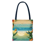 Summer Design 12 on Floral Tote Bag - Stylish Eco-Friendly Shopping Bag for Everyday Use