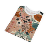 Summer Design 01 on Floral Unisex Cut & Sew Tee - Vibrant Nature Inspired Design for All Occasions