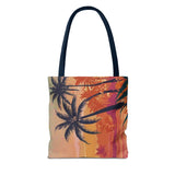 Summer Design 06 on Floral Tote Bag - Stylish Eco-Friendly Shopping Bag for Everyday Use
