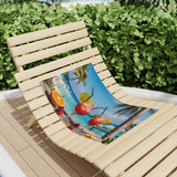 Summer Design 08 on Tropical Sunset Beach Towel - Perfect for Summer Vibes, Pool Parties & Beach Getaways