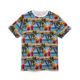 Summer Design 07 on Floral Unisex Cut & Sew Tee - Vibrant Garden Design for Everyday Wear