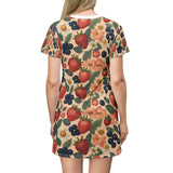 Summer Design 03 on Floral T-Shirt Dress – Boho Chic Style for Everyday Comfort