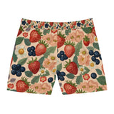 Summer Design 03 on Men's Floral Print Swim Shorts - Perfect for Summer Beach Days