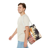 Summer Design 04 on Floral Tote Bag - Stylish Eco-Friendly Shopping Bag for Everyday Use