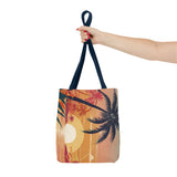 Summer Design 06 on Floral Tote Bag - Stylish Eco-Friendly Shopping Bag for Everyday Use