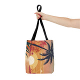 Summer Design 06 on Floral Tote Bag - Stylish Eco-Friendly Shopping Bag for Everyday Use