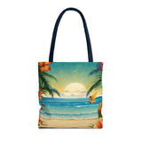 Summer Design 12 on Floral Tote Bag - Stylish Eco-Friendly Shopping Bag for Everyday Use