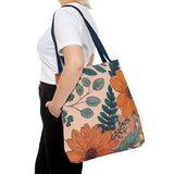 Summer Design 02 on Floral Tote Bag - Stylish Eco-Friendly Shopping Bag for Everyday Use