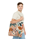 Summer Design 01 on Floral Tote Bag - Stylish Eco-Friendly Shopping Bag for Everyday Use
