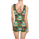 Summer Design 12 on Bohemian Floral Women's Vintage Swimsuit - Retro Style Swimwear for Summer