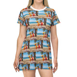 Summer Design 09 on Floral T-Shirt Dress – Boho Chic Style for Everyday Comfort