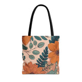 Summer Design 02 on Floral Tote Bag - Stylish Eco-Friendly Shopping Bag for Everyday Use