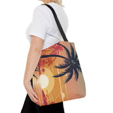 Summer Design 06 on Floral Tote Bag - Stylish Eco-Friendly Shopping Bag for Everyday Use