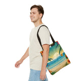 Summer Design 12 on Floral Tote Bag - Stylish Eco-Friendly Shopping Bag for Everyday Use