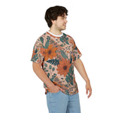 Summer Design 02 on Floral Unisex Cut & Sew Tee - Vibrant Garden Design for Everyday Wear