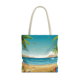 Summer Design 10 on Floral Tote Bag - Stylish Eco-Friendly Shopping Bag for Everyday Use