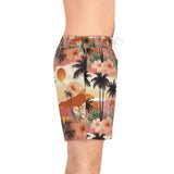 Summer Design 04 on Men's Floral Print Swim Shorts - Perfect for Summer Beach Days