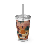 Summer Design 05 on Sunsplash Tumbler with Straw, 16oz