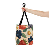 Summer Design 03 on Floral Tote Bag - Stylish Eco-Friendly Shopping Bag for Everyday Use