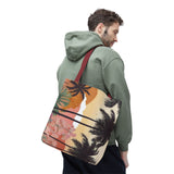 Summer Design 04 on Floral Tote Bag - Stylish Eco-Friendly Shopping Bag for Everyday Use
