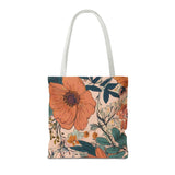 Summer Design 02 on Floral Tote Bag - Stylish Eco-Friendly Shopping Bag for Everyday Use