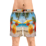 Summer Design 09 on Men's Floral Print Swim Shorts - Perfect for Summer Beach Days