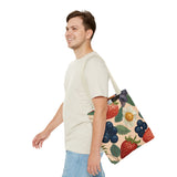 Summer Design 03 on Floral Tote Bag - Stylish Eco-Friendly Shopping Bag for Everyday Use