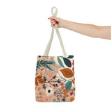 Summer Design 01 on Floral Tote Bag - Stylish Eco-Friendly Shopping Bag for Everyday Use