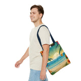 Summer Design 12 on Floral Tote Bag - Stylish Eco-Friendly Shopping Bag for Everyday Use
