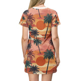 Summer Design 05 on Floral T-Shirt Dress – Boho Chic Style for Everyday Comfort