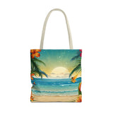 Summer Design 12 on Floral Tote Bag - Stylish Eco-Friendly Shopping Bag for Everyday Use