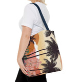 Summer Design 04 on Floral Tote Bag - Stylish Eco-Friendly Shopping Bag for Everyday Use