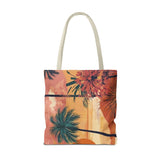Summer Design 05 on Floral Tote Bag - Stylish Eco-Friendly Shopping Bag for Everyday Use