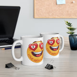 Love With A Smile Emoji on Ceramic Mug 11oz