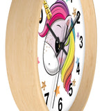 Lucky Unicorn Face Wall clock