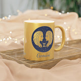 Gemini Zodiac Metallic Mug (Silver / Gold) 11 oz