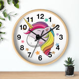 Lucky Unicorn Face Wall clock