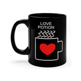 Love Potion Design 11oz Black Mug