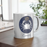 Cancer Zodiac Metallic Mug (Silver / Gold) 11 oz