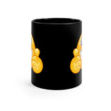 Big Smile Emoticon on 11oz Black Mug