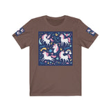 Five Enchanting Unicorns Unisex Jersey Short Sleeve Tee