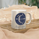 Sagittarius Zodiac Metallic Mug (Silver / Gold) 11 oz