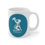 Blue Coin Virgo Zodiac Design on Ceramic Mug 11oz